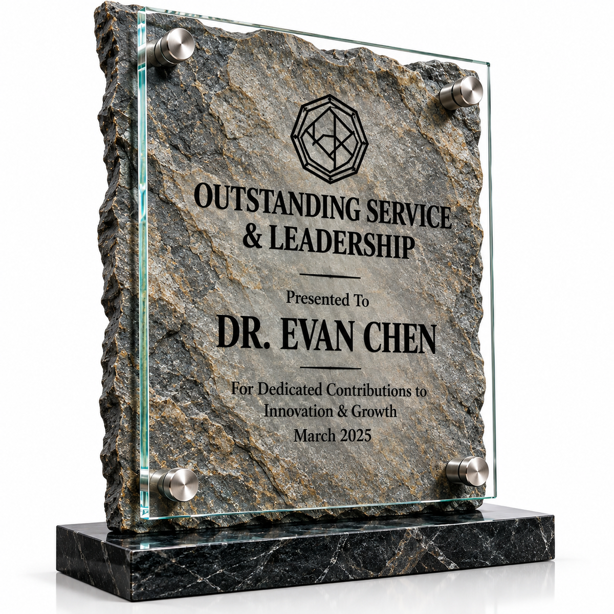 Slate Industrial Elite | Industrial Recognition Glass Plaque
