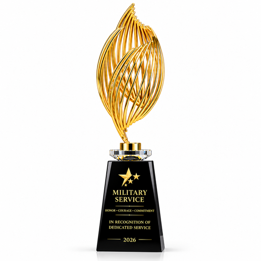 Patriot Flamecrest | Veterans Day Gold Military Service Recognition