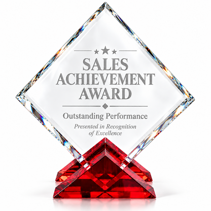 Ruby Crest | Custom Crystal Sales Achievement Award