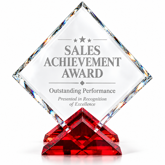 Ruby Crest | Custom Crystal Sales Achievement Award