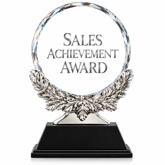 Sterling Laurel | Custom Crystal Sales Achievement Award