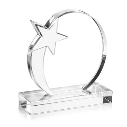 Personalized  Shooting Star Circle Crystal Award