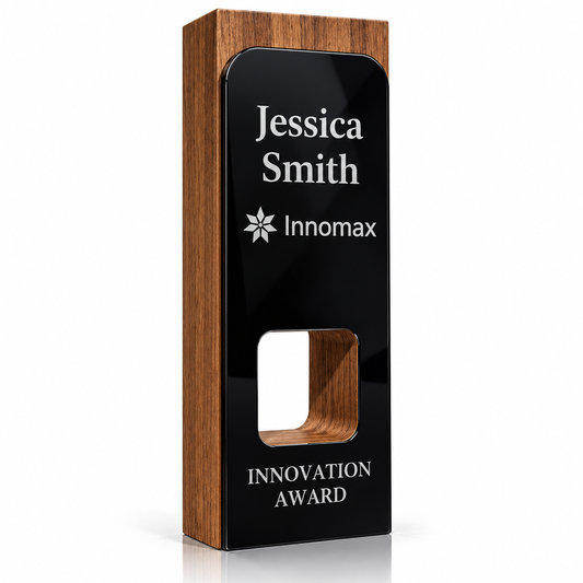 Black Pillar | Personalized Wood Plaques for Businesses