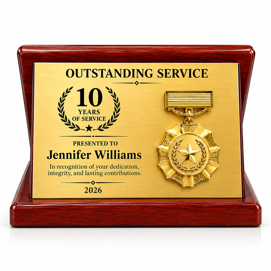 Decade Bond | Custom Wood Anniversary Award