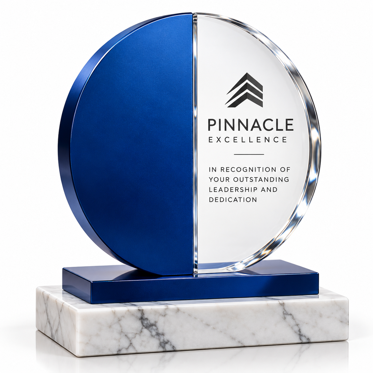 Azure Celestial | Custom Crystal Plaque Awards