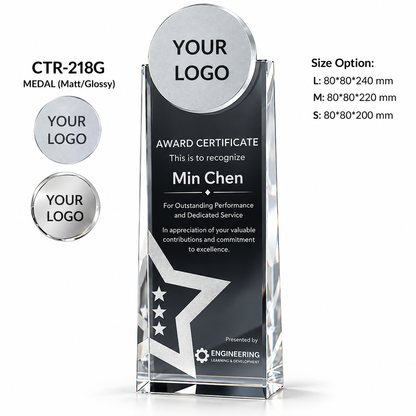 Liberty Beacon | Veterans Day Crystal Military Recognition Award