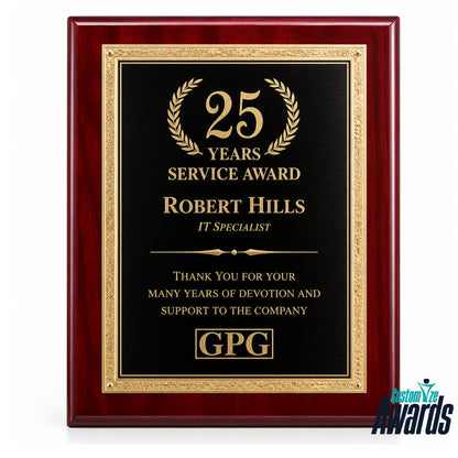 Gemstone Rosewood | Custom Executive Recognition Plaque