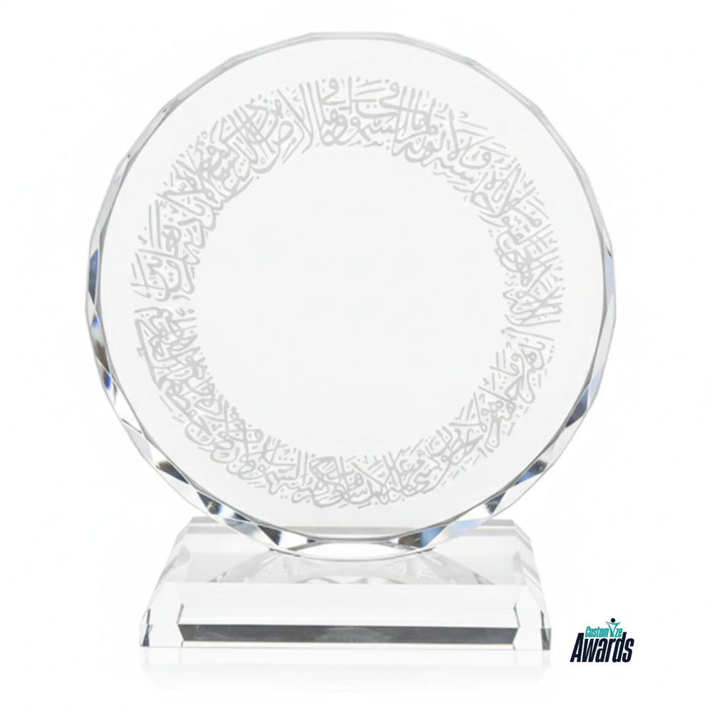 Circular Glass | Personalized Circular Glass Plaque for Employee Excellence