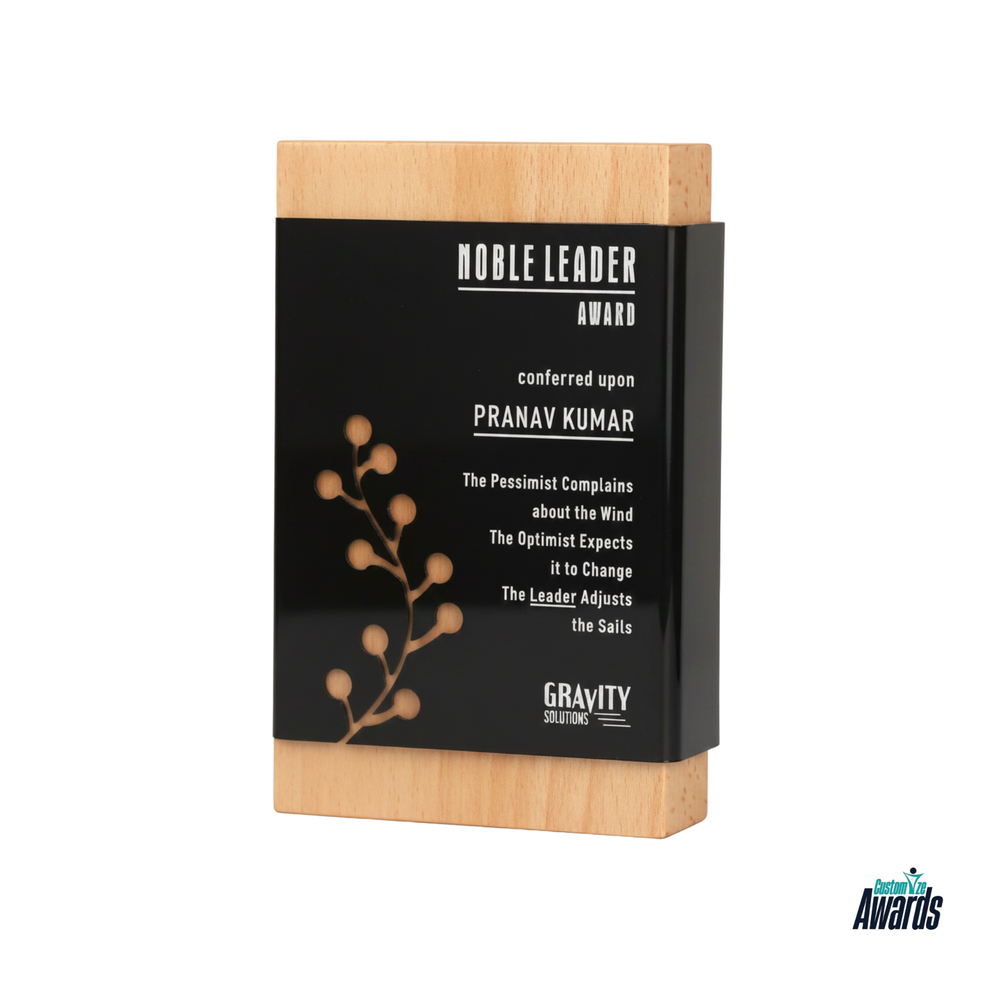 Noble Ebony | Personalized Ebony Corporate Achievement Plaque