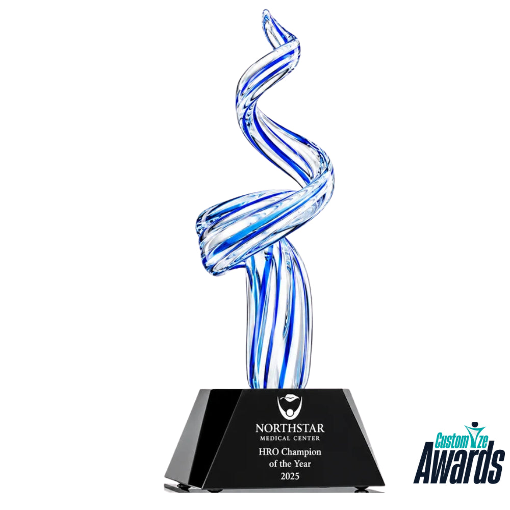 Blue Sculptural | Leadership Achievement Trophy