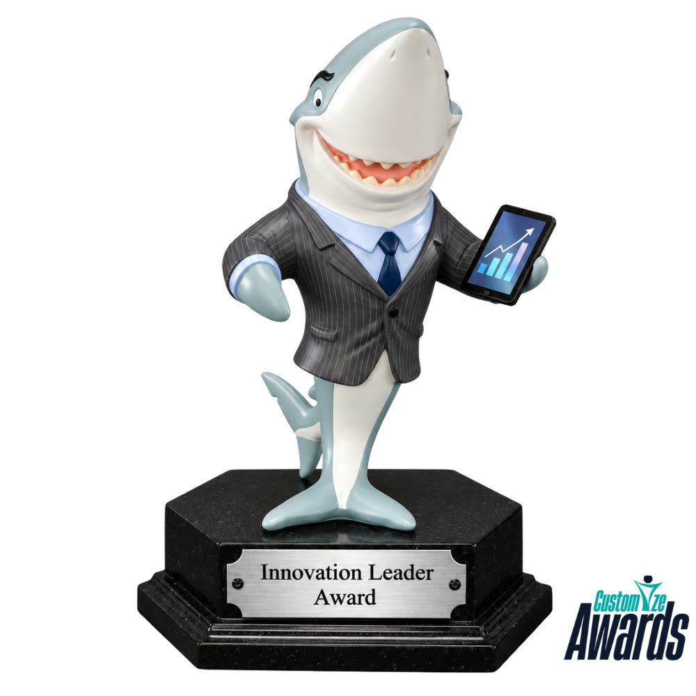 Alpha Closer | Custom Engraved Shark Trophy for Sales Team Achievement