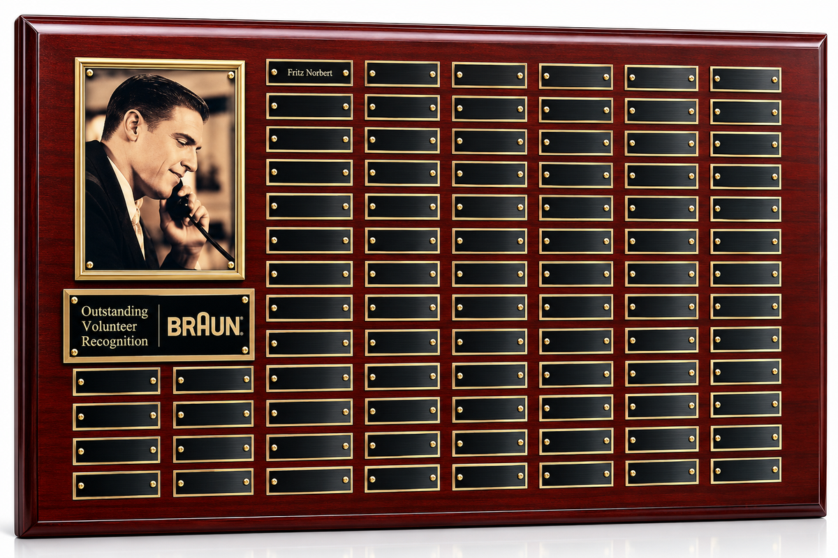 Rosewood Silver | Custom Engraved Plaque for Corporate Recognition
