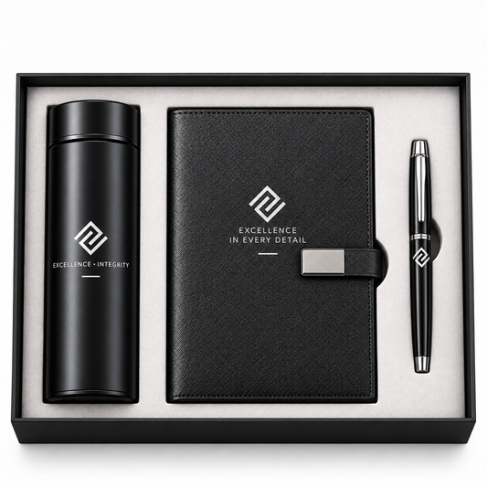Noir custom | Customized Black Corporate Gift Set