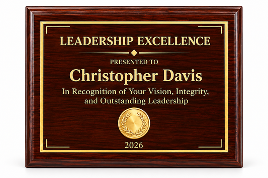 Corporate Steward | Custom Wood Executive Recognition Plaque