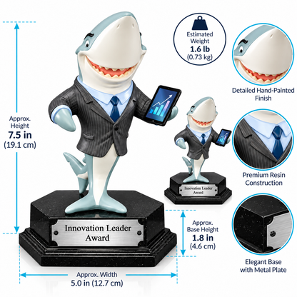 Alpha Closer | Custom Engraved Shark Trophy for Sales Team Achievement