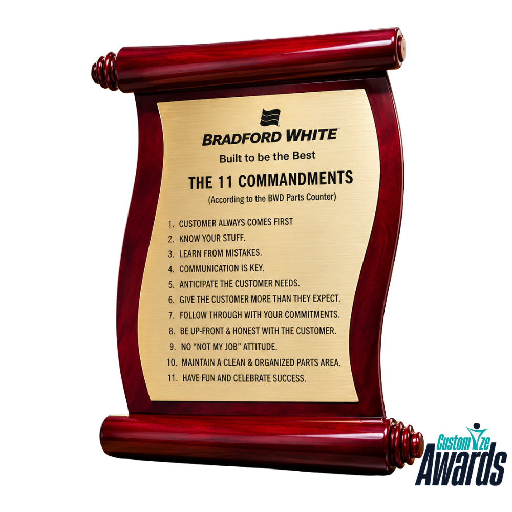 Heritage Rosewood | Leadership Recognition Plaque