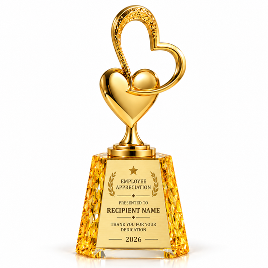 Warmth Crest | Customized Service Recognition Metal Trophy