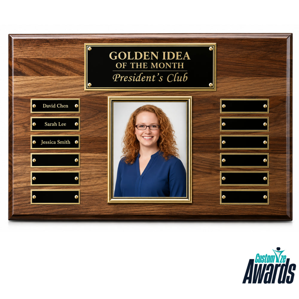 Walnut Legacy | Portrait Plaque for Leadership Recognition