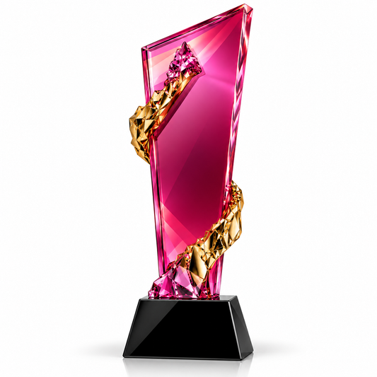 Radiant Ruby | Custom Pink Crystal Lifetime Achievement Award