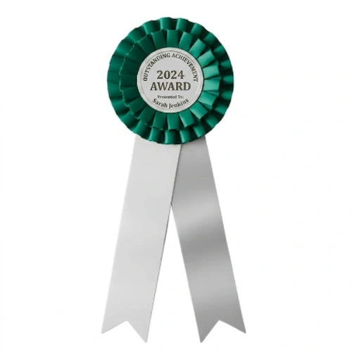 Emerald Rosette | Custom Achievement Recognition Award