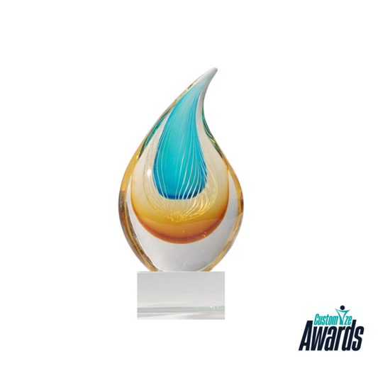 Azure Flame | Custom Art Glass Achievement Award