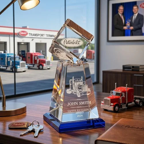 Personalized Awards In Motion Albany Crystal Trophy