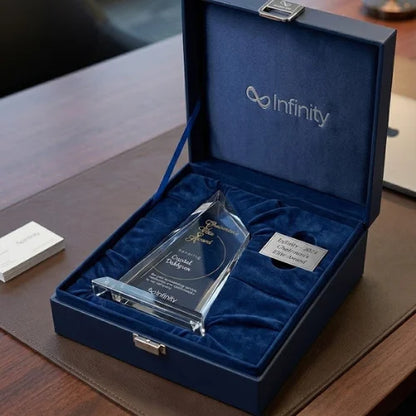 Personalized Cathedral Peak Crystal Award Trophy