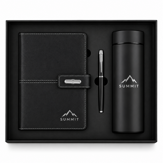 Summit Noir | Customized Black Corporate Gift Set