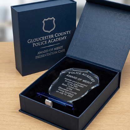 Personalized Engraved Police Badge Crystal Award