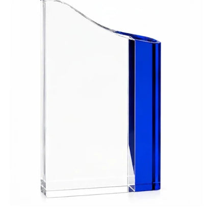 Personalized Faceted Wave Crystal Award