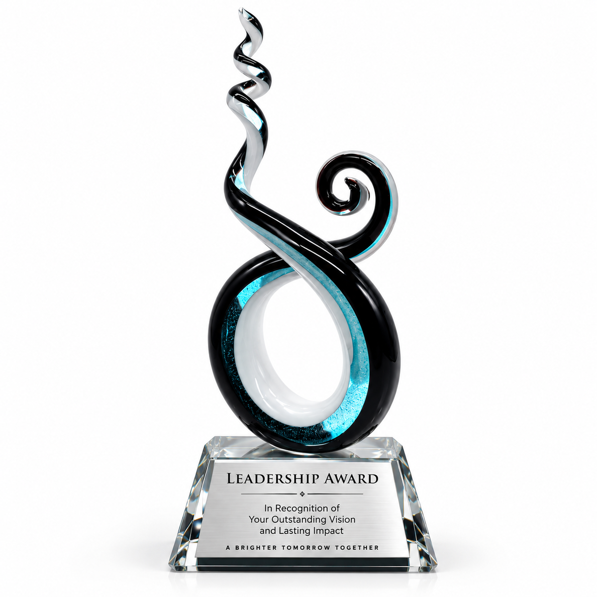 Midnight Love | Custom Art Glass Recognition Award