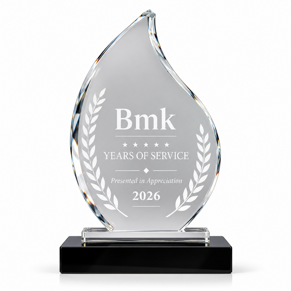 Prestige Flame | Custom Crystal Years of Service Recognition Award