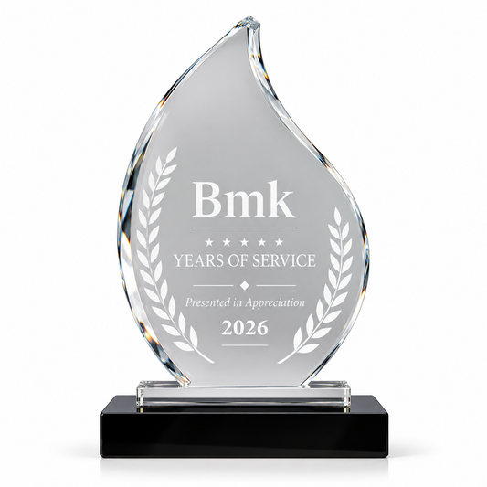 Prestige Flame | Custom Crystal Years of Service Recognition Award