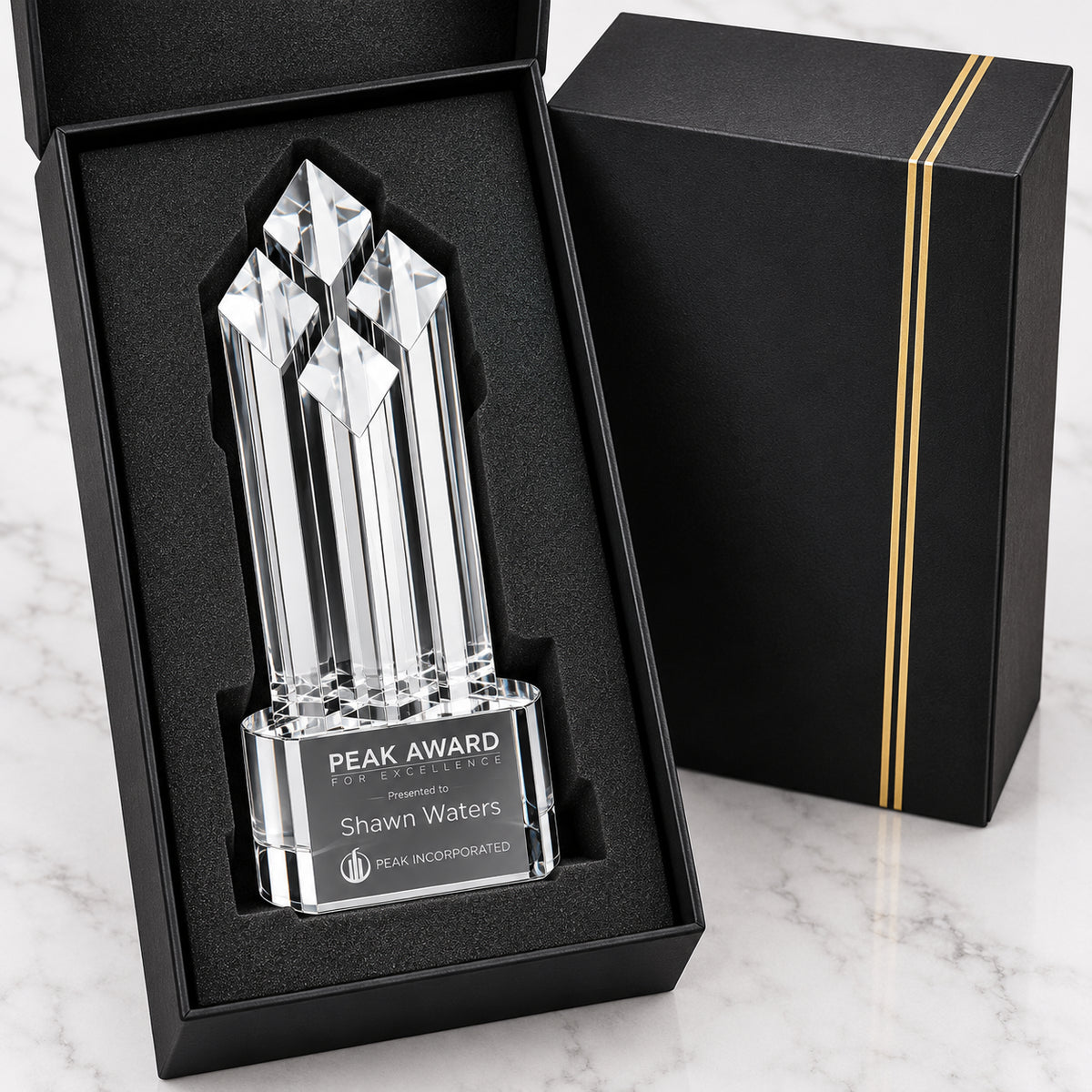 Executive Hayworth | Custom Engraved Crystal Recognition Award