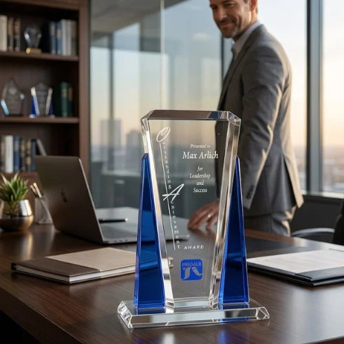 Personalized Sentinel Crystal Award Trophy