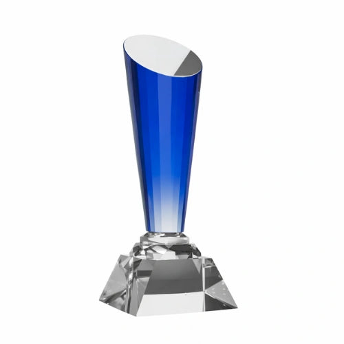 Sapphire Apex Crystal Trophy
