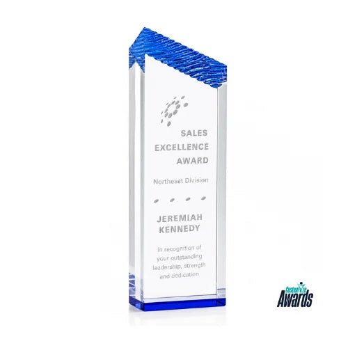 Vertex Cascade Crystal Award | Blue