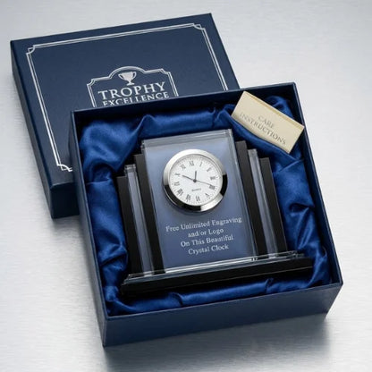 Personalized Engraved Premier Crystal Clock