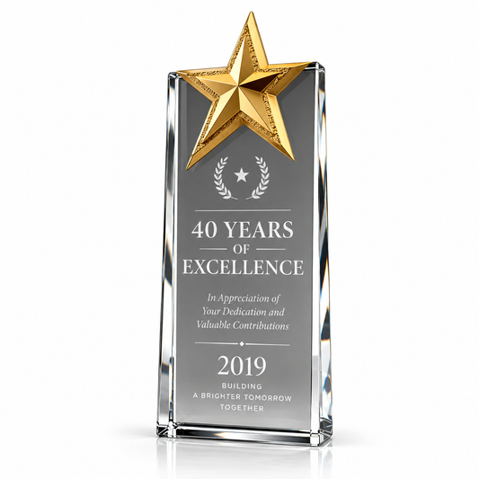 Golden Legacy | Custom Crystal Anniversary Recognition Award