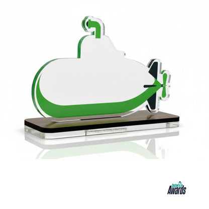 Submarine Acrylic Wood Award