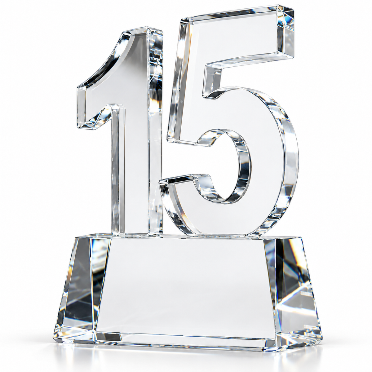 Noble Rise | Custom Crystal 15 Years of Service Recognition Award