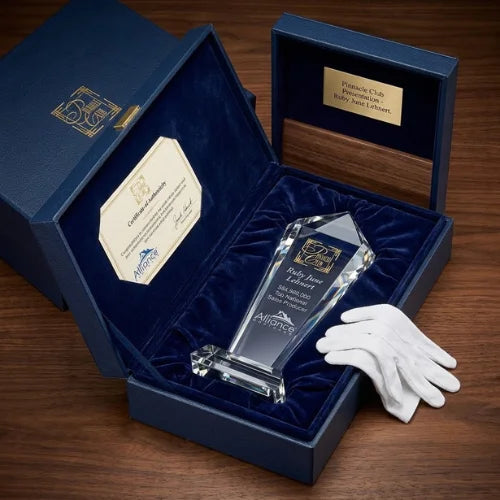 Personalized Epic Peak Crystal Award Trophy with Engraving