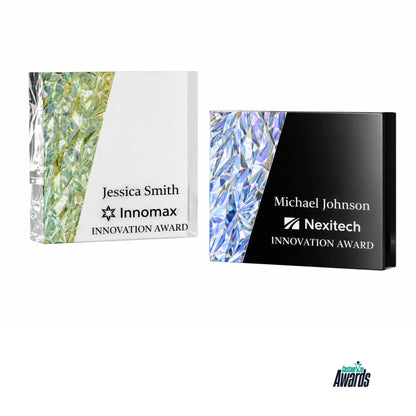 Block Glass Resin Plaque
