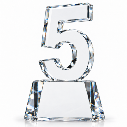 Noble Rise | Custom Crystal 5 Years of Service Recognition Award