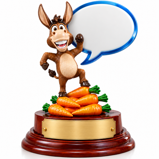 Golden Jackass | Personalized Golden Jackass Trophy for Humorous Recognition