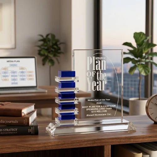 Personalized Resolute Crystal Award Trophy