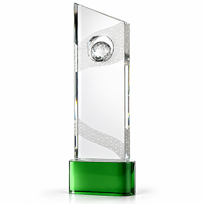 Emerald Crest | Custom Crystal Sales Achievement Award