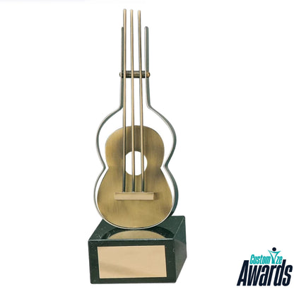 Guitare faite main | Trophée en métal pour une réussite musicale