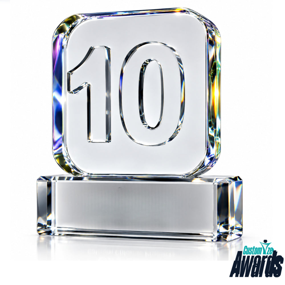 Decade Luminary | Personalized Block Plaque for Career Milestone Award