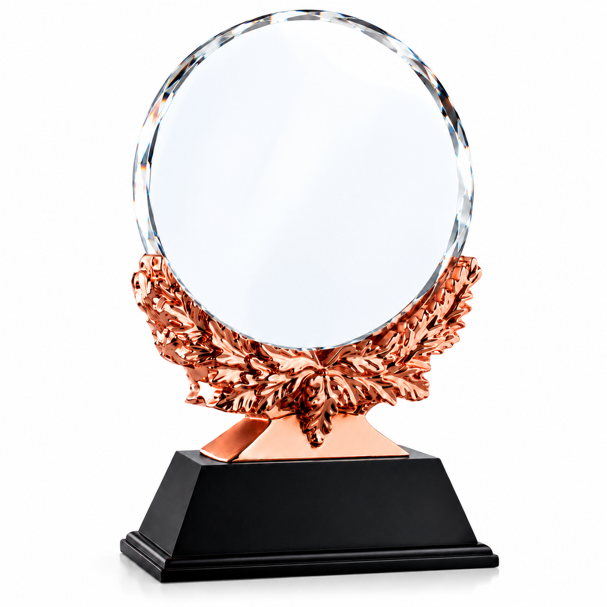 Copper Laurel | Custom Crystal Sales Achievement Award